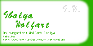 ibolya wolfart business card